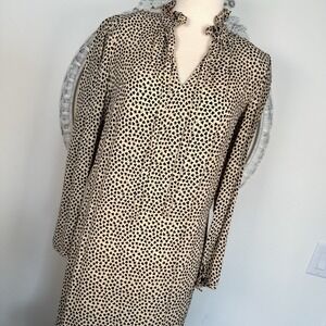 VTG Richard Warren Dress 8 Pleated Ruffle Romantic Classic Designer Silk Rayon